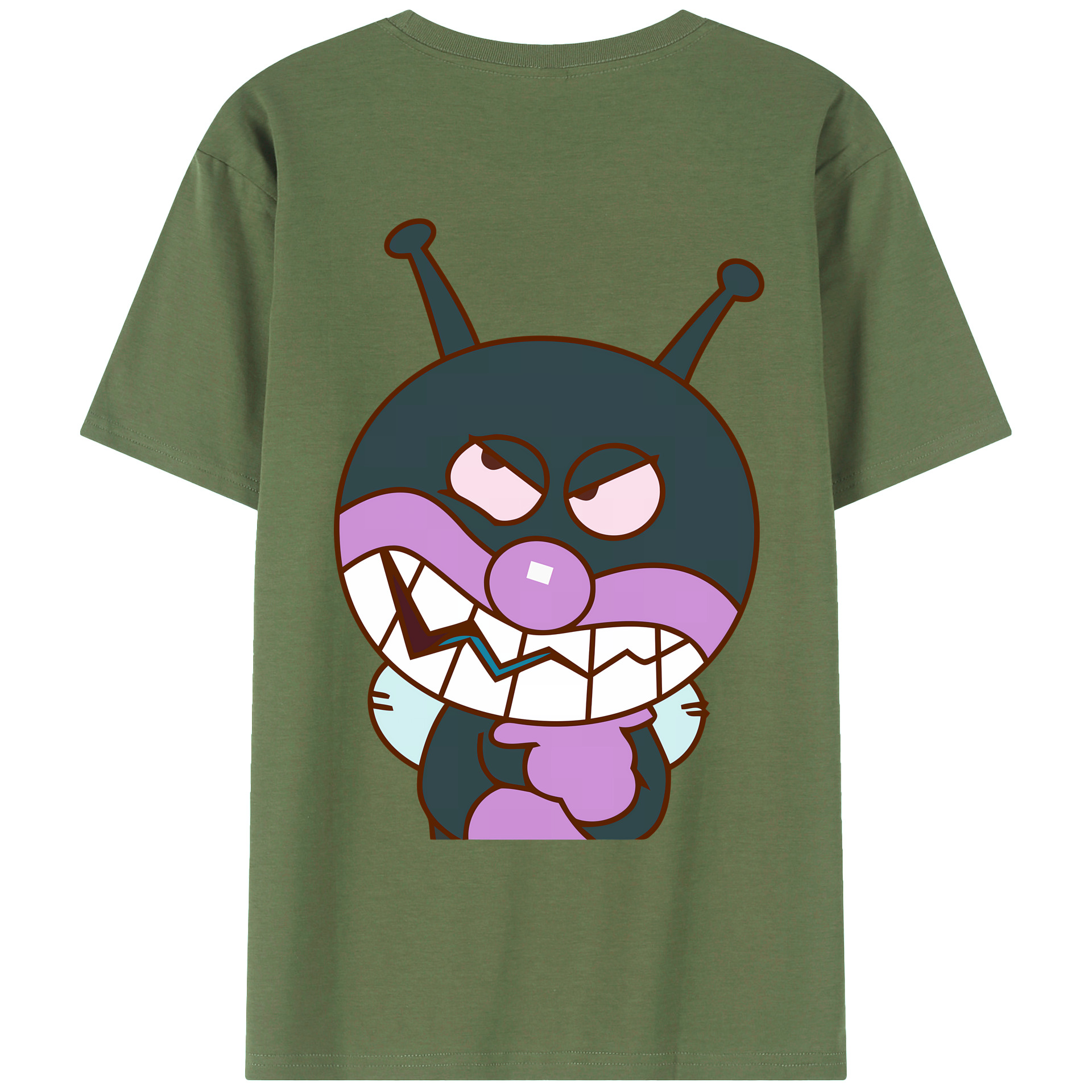 （画像用） アンパンマン Anpanman 綿100％ メンズ半袖Tシャツ（バックプリント） 通気性
